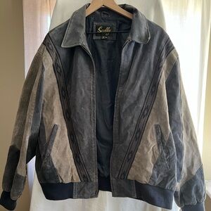 Scully Men's Black and Tan Leather Jacket